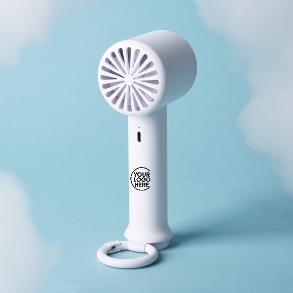 Portable fan with custom logo for promo