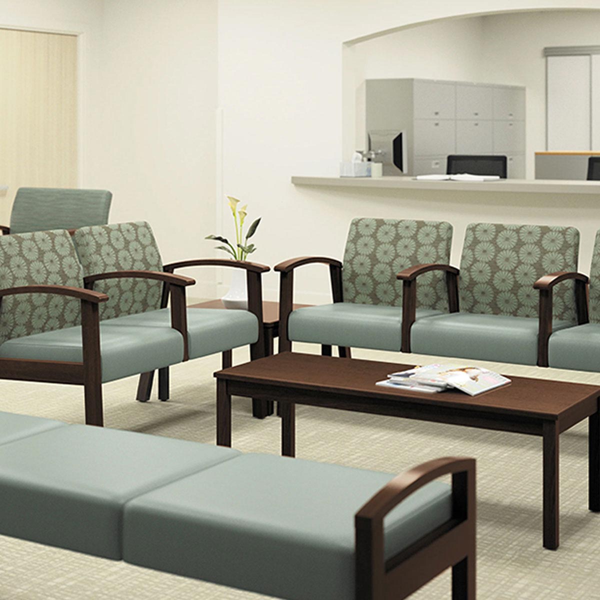 Healthcare waiting room setting